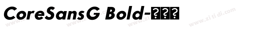 CoreSansG Bold字体转换